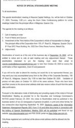 Abacore Capital Holdings, Inc. to hold Special Stockholders’ Meeting on Oct. 17 via Zoom