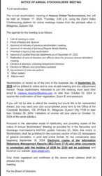 Abacus Global Technovisions, Inc. to hold Annual Stockholders’ Meeting on Oct. 17 via Zoom