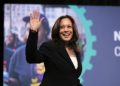 Harris says Biden ‘courageous’ for choosing to step aside