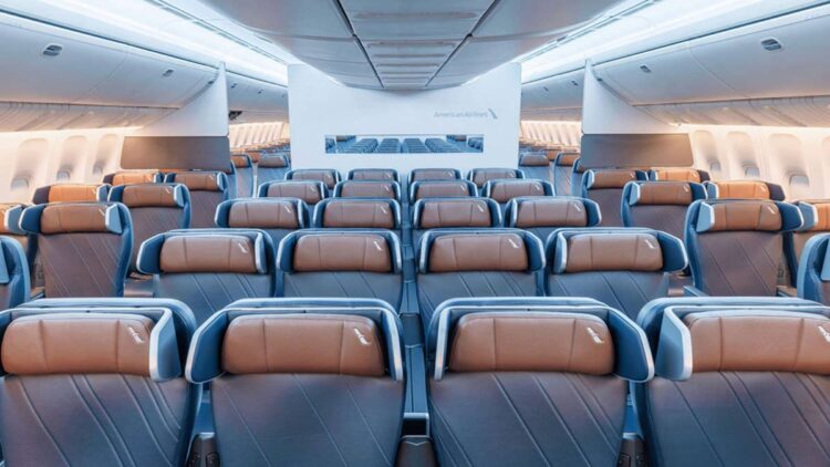 An American Airlines plane now has one-fifth of its seats lie flat